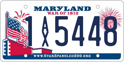 MD license plate 1AX5448