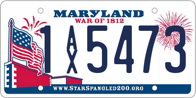 MD license plate 1AX5473