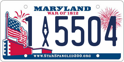 MD license plate 1AX5504