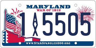 MD license plate 1AX5505