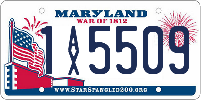 MD license plate 1AX5509