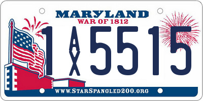 MD license plate 1AX5515