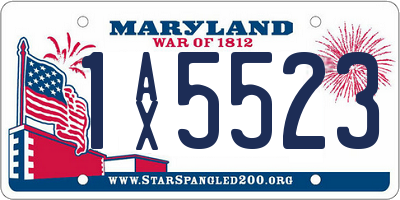 MD license plate 1AX5523