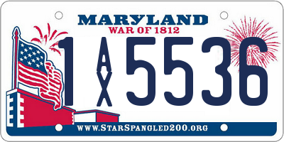 MD license plate 1AX5536