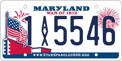 MD license plate 1AX5546
