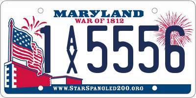 MD license plate 1AX5556