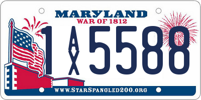 MD license plate 1AX5588