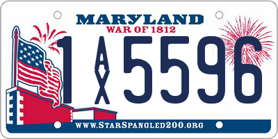 MD license plate 1AX5596