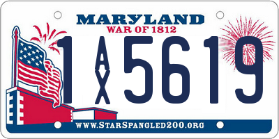 MD license plate 1AX5619