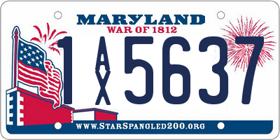 MD license plate 1AX5637