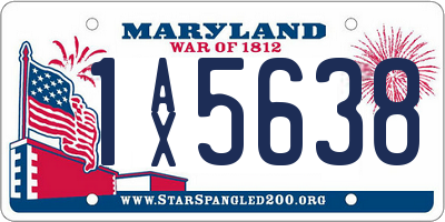 MD license plate 1AX5638