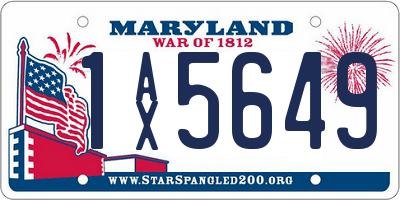 MD license plate 1AX5649