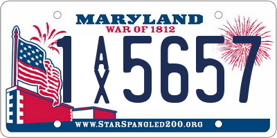 MD license plate 1AX5657