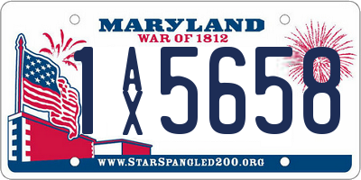 MD license plate 1AX5658