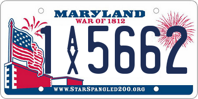 MD license plate 1AX5662