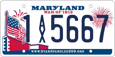 MD license plate 1AX5667