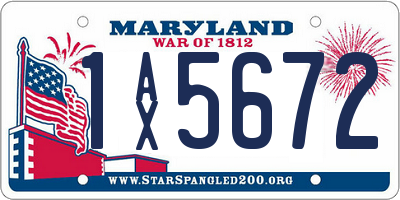 MD license plate 1AX5672
