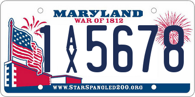 MD license plate 1AX5678
