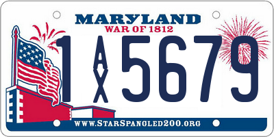 MD license plate 1AX5679