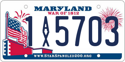 MD license plate 1AX5703