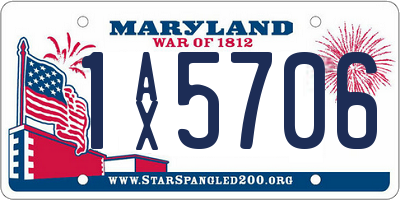 MD license plate 1AX5706