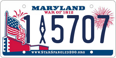 MD license plate 1AX5707