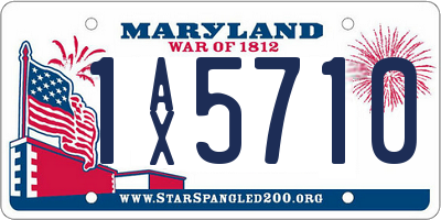 MD license plate 1AX5710