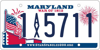 MD license plate 1AX5711