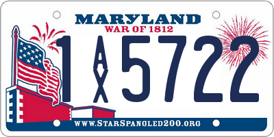 MD license plate 1AX5722