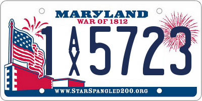 MD license plate 1AX5723