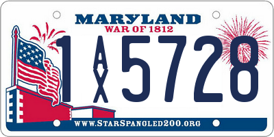 MD license plate 1AX5728
