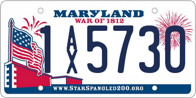 MD license plate 1AX5730