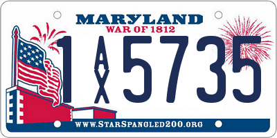 MD license plate 1AX5735