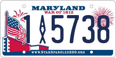MD license plate 1AX5738