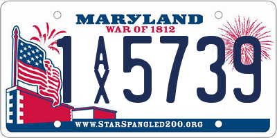 MD license plate 1AX5739