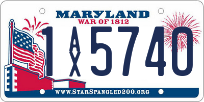 MD license plate 1AX5740
