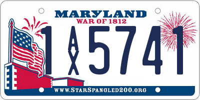 MD license plate 1AX5741