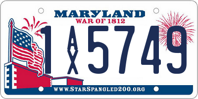 MD license plate 1AX5749