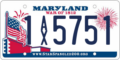 MD license plate 1AX5751