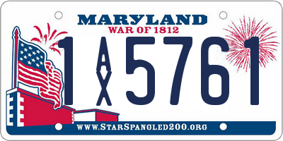 MD license plate 1AX5761