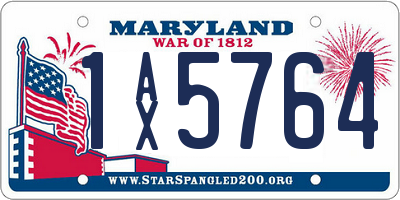 MD license plate 1AX5764