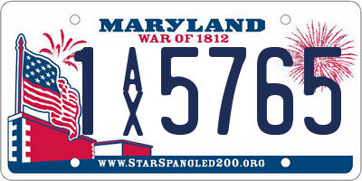 MD license plate 1AX5765