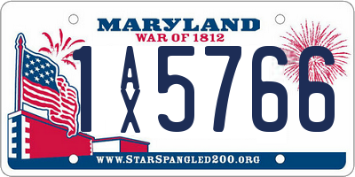 MD license plate 1AX5766