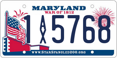 MD license plate 1AX5768