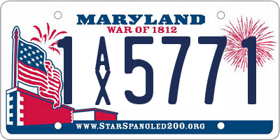 MD license plate 1AX5771
