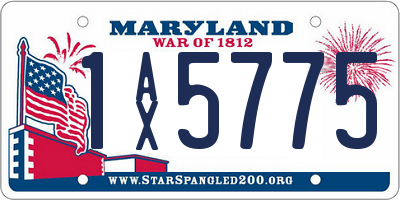 MD license plate 1AX5775
