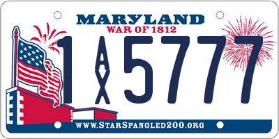 MD license plate 1AX5777