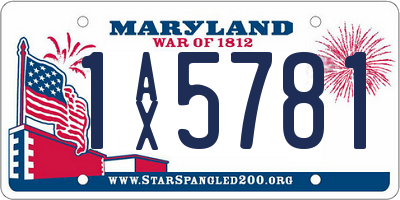 MD license plate 1AX5781
