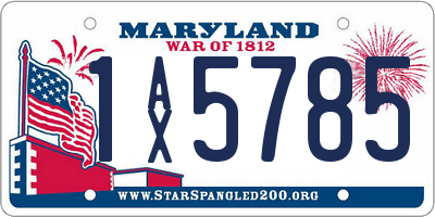 MD license plate 1AX5785