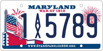 MD license plate 1AX5789